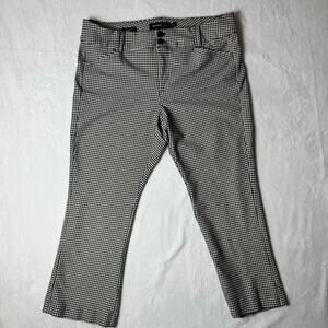 Studio by Torrid Houndstooth Bootcut Pants Sz 20S Black Stretch Career Trousers